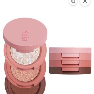 Kaja Beauty Bento Bouncy Shimmer Eyeshadow Trio - Peach Madeline